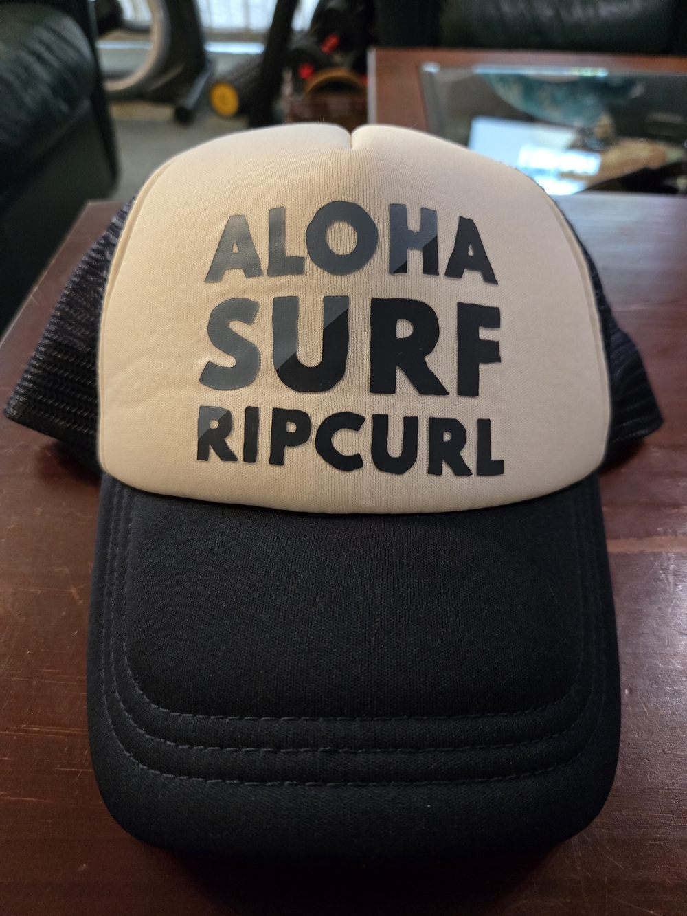 Rip Curl Aloha Surf Trucker Hat - Black & Cream